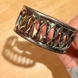 Lia Sophia Women’s Silver Cut Out Bangle